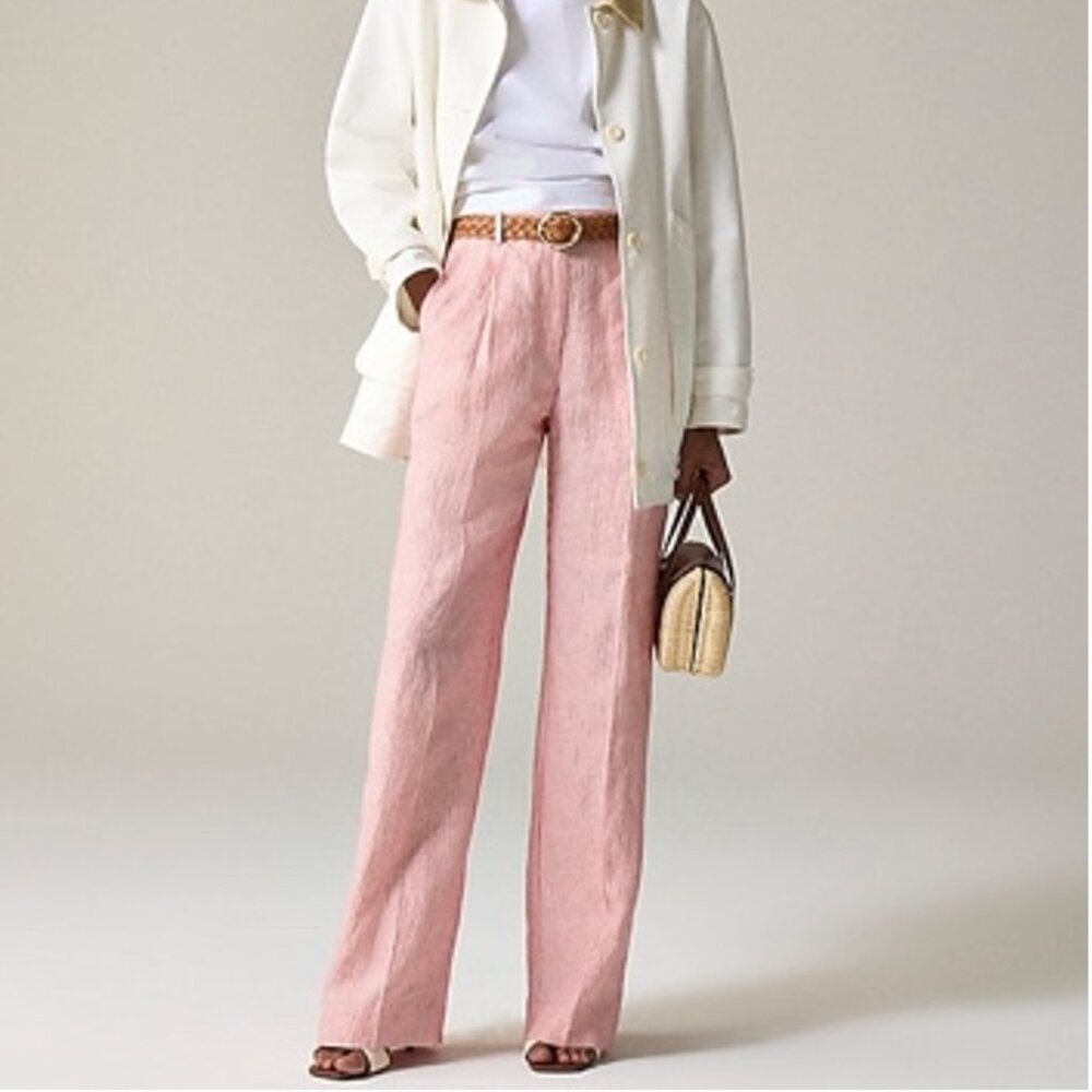 J. Crew Pleated Capeside Chino pants trousers khakis in pink Size 12